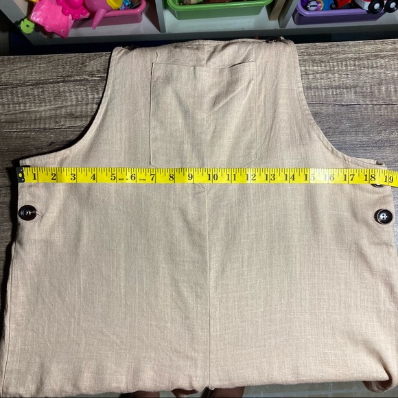 COPY - Lulus Up with the Sun Beige Short Overalls Size Large - Picture 10 of 15